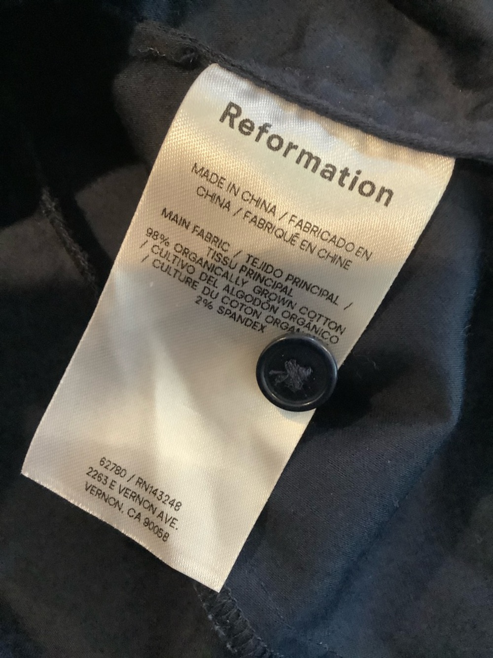 REFORMATION Blue Minimalist Sleeveless Nautical Capsule Button Down Blouse 2 - Picture 6 of 7